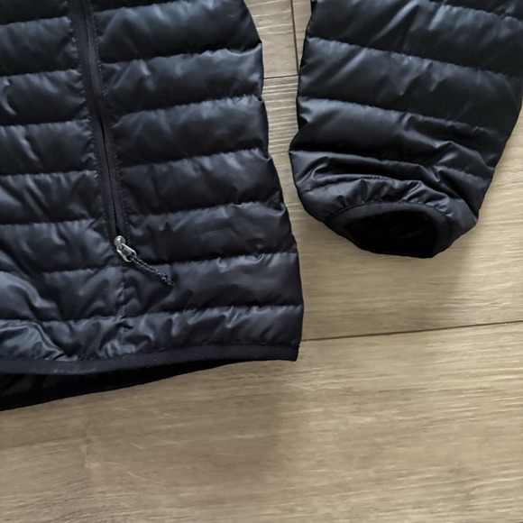 Eddie Bauer Women's Plus XL EB650 Down Hooded Jacket Black Lightweight Puffer - Picture 2 of 6